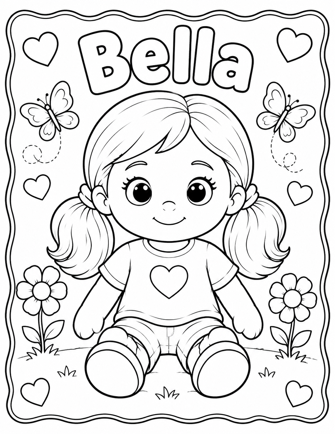 Bella coloring page preview