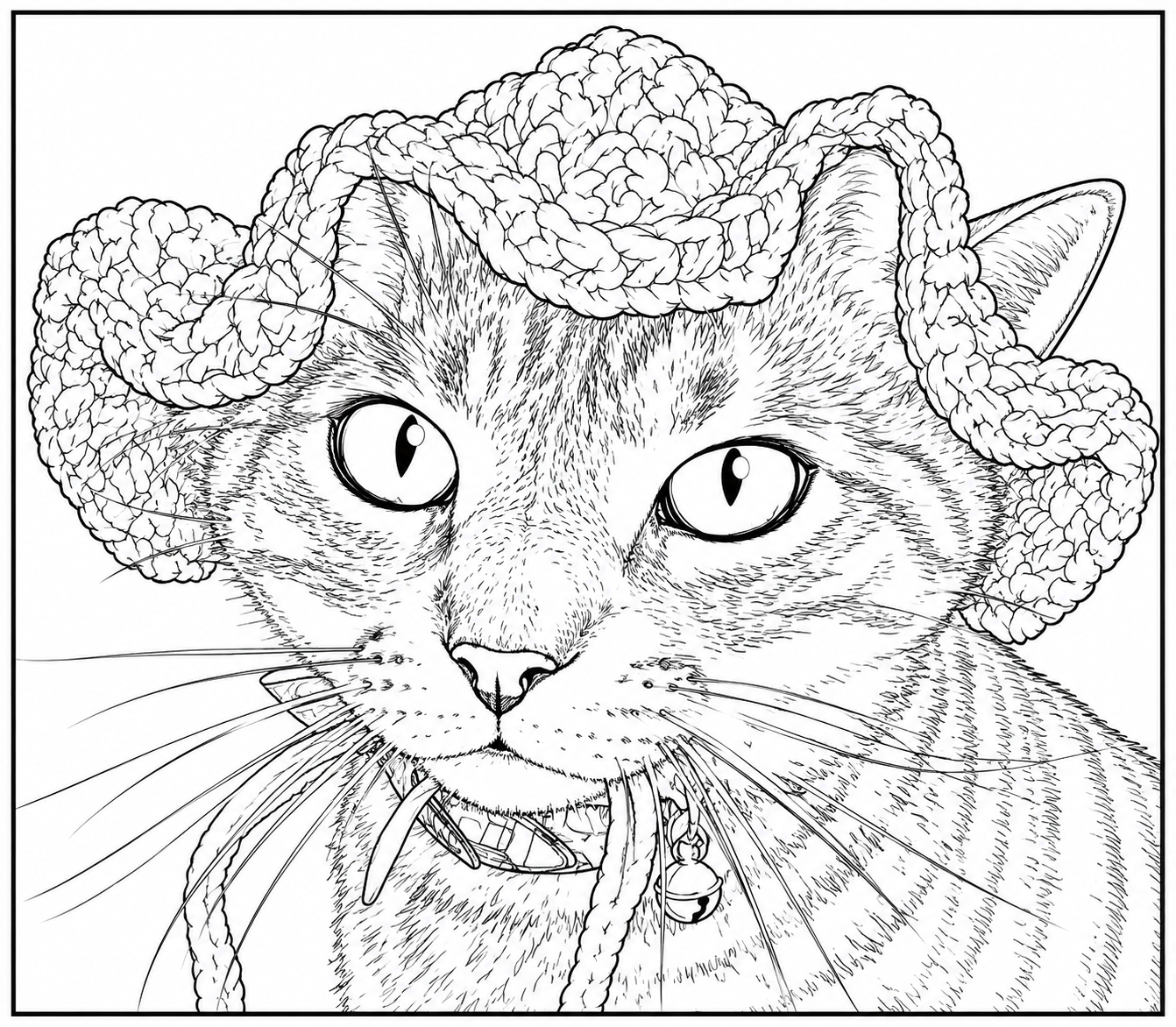 Cat in Hat coloring page preview