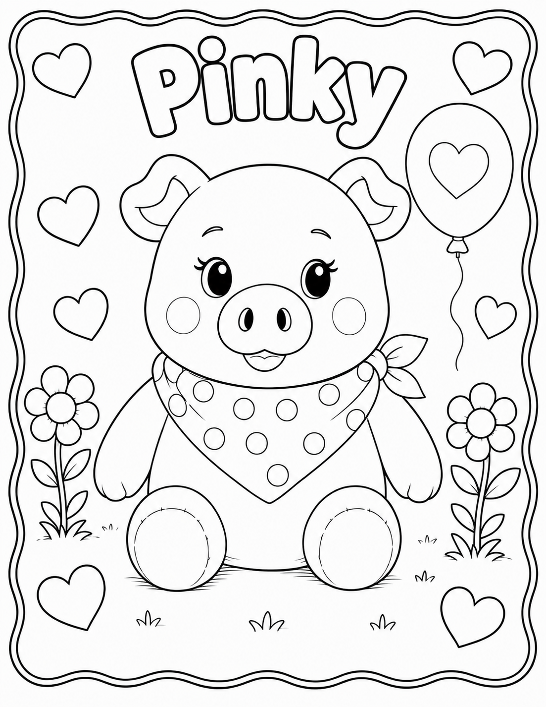 Pinky coloring page preview
