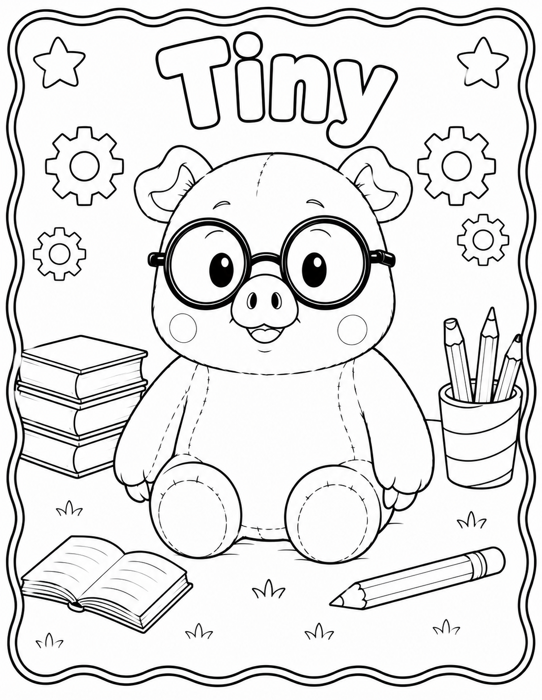 Tiny coloring page preview